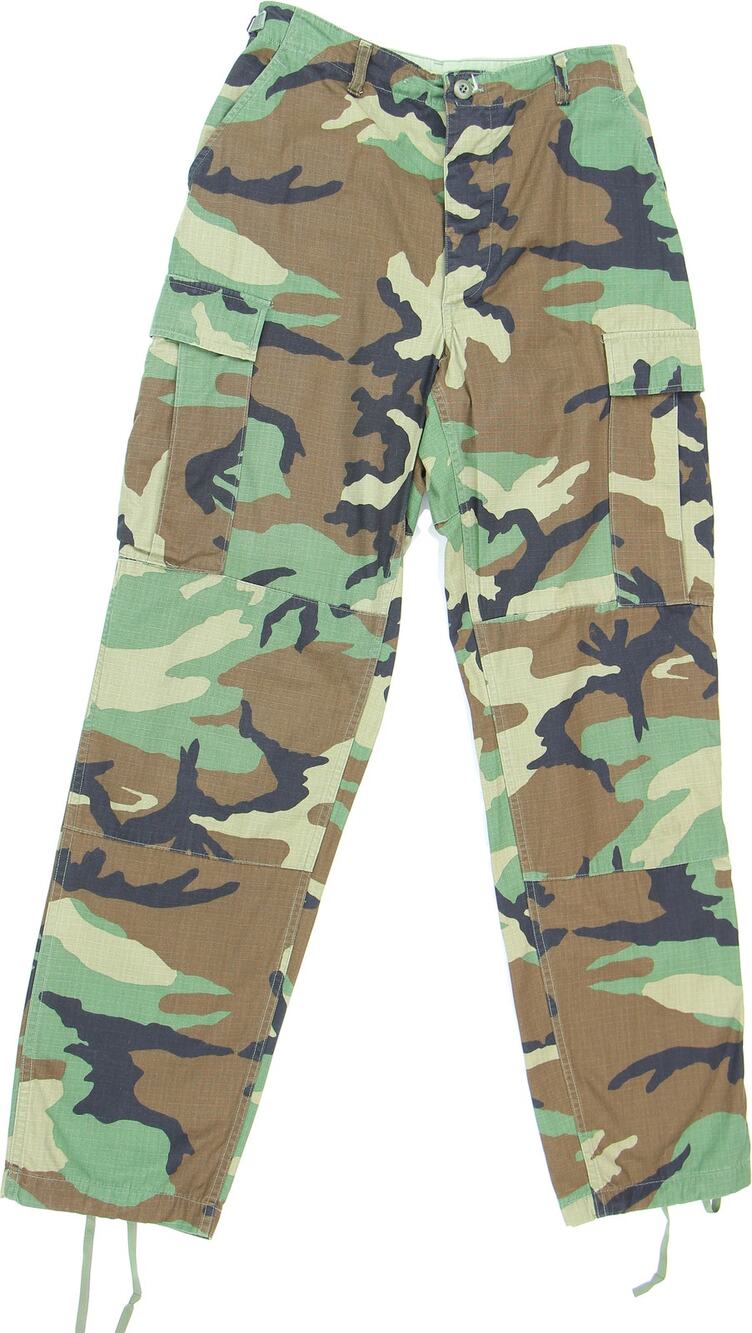 90s Vintage Hot Weather Woodland Camo Army Pants 28
